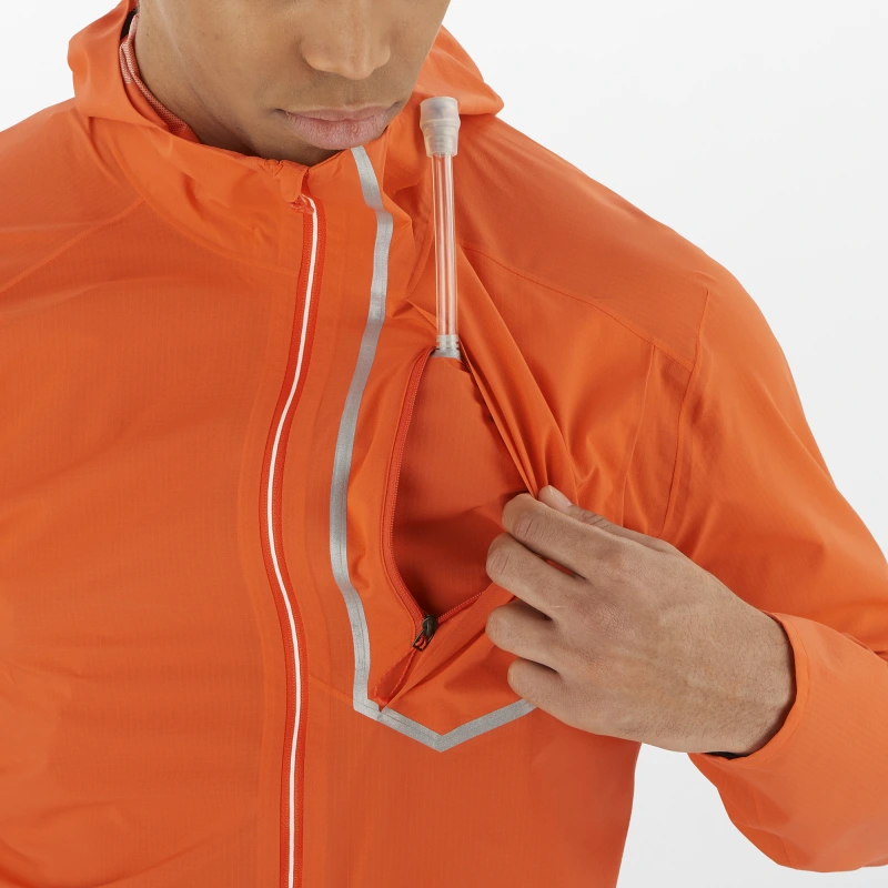 Bežecká bunda Salomon BONATTI TRAIL JKT M CHERRY TOMATO 3