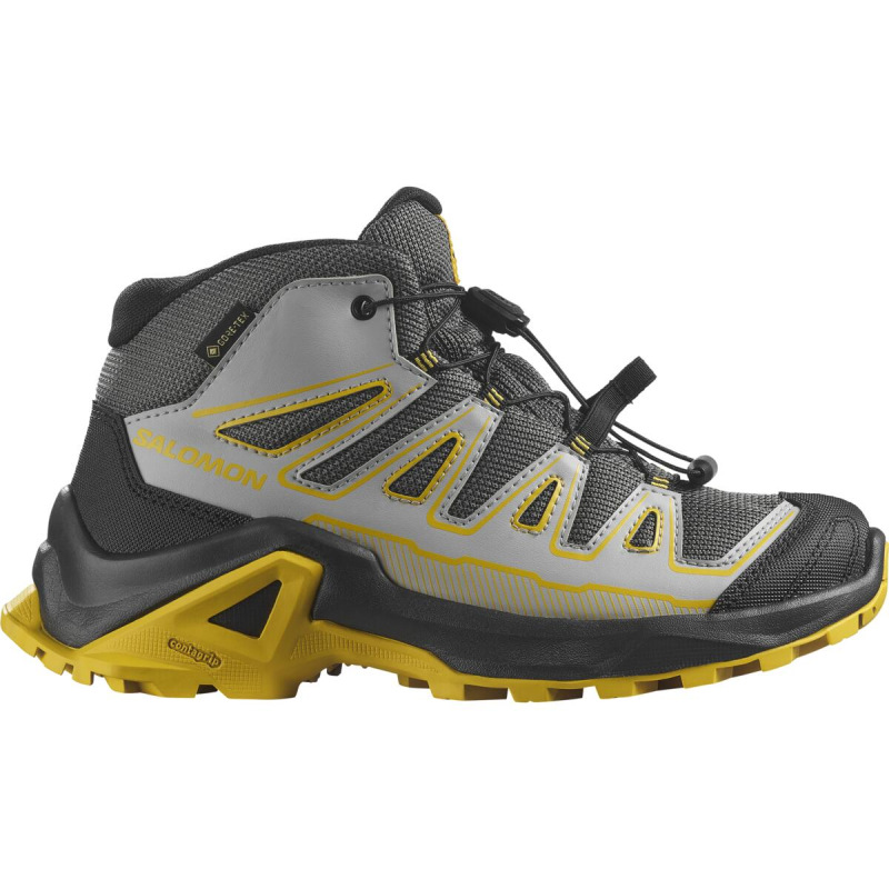 Detská nepremokavá obuv Salomon X ULTRA MID GTX J Clrock / Black / Spice