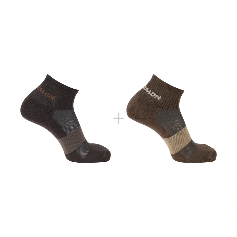 Ponožky Salomon EVASION ANKLE 2-PACK DARK EARTH/WALNUT