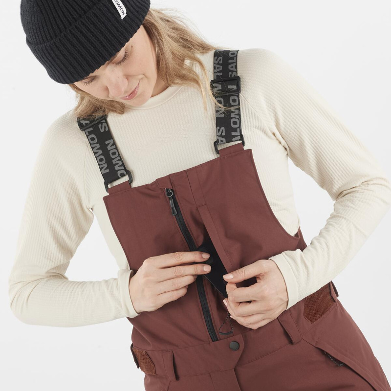 Oteplovačky BASHLEY BIB PANT W RUM RAISIN 5