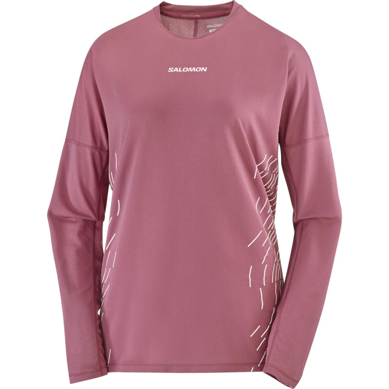 Dámske bežecké tričko Salomon SENSE AERO LS TEE GFX W NOCTURNE