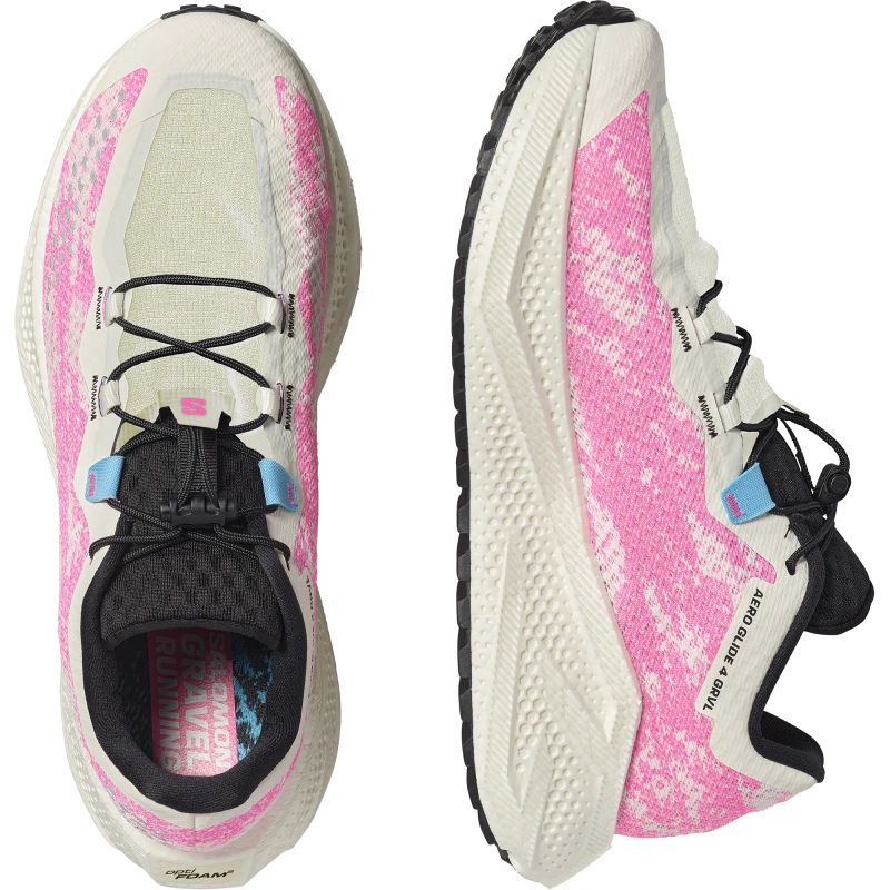 Pánska univerzálna bežecká obuv Salomon AERO GLIDE 4 GRVL Vanilla Ice/Knockout Pink 5