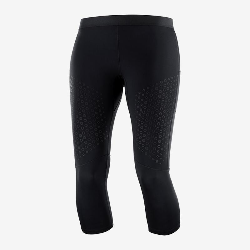 Dámske nohavice Salomon SUPPORT MID TIGHT W Black