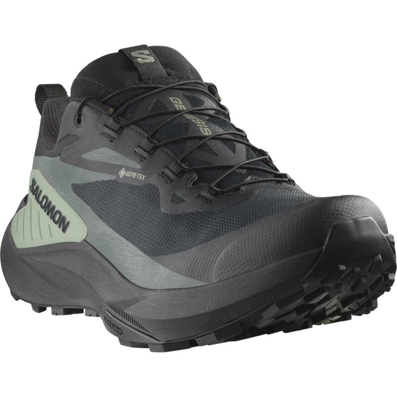 Nepremokavá bežecká obuv Salomon GENESIS GTX Black / Agave Green / Urban Chic