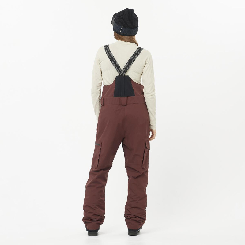 Oteplovačky BASHLEY BIB PANT W RUM RAISIN 2