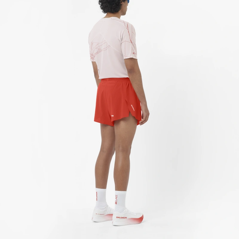 Bežecké tričko S/LAB SPEED TEE M LILAC ASH / Fiery Red 2