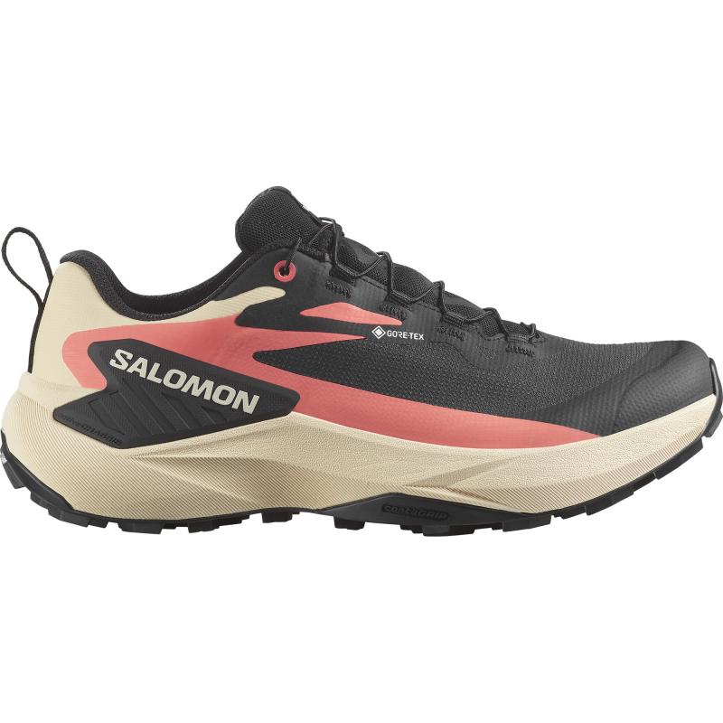 Nepremokavá dámska bežecká obuv Salomon GENESIS GTX W Black/Tender/Fuco