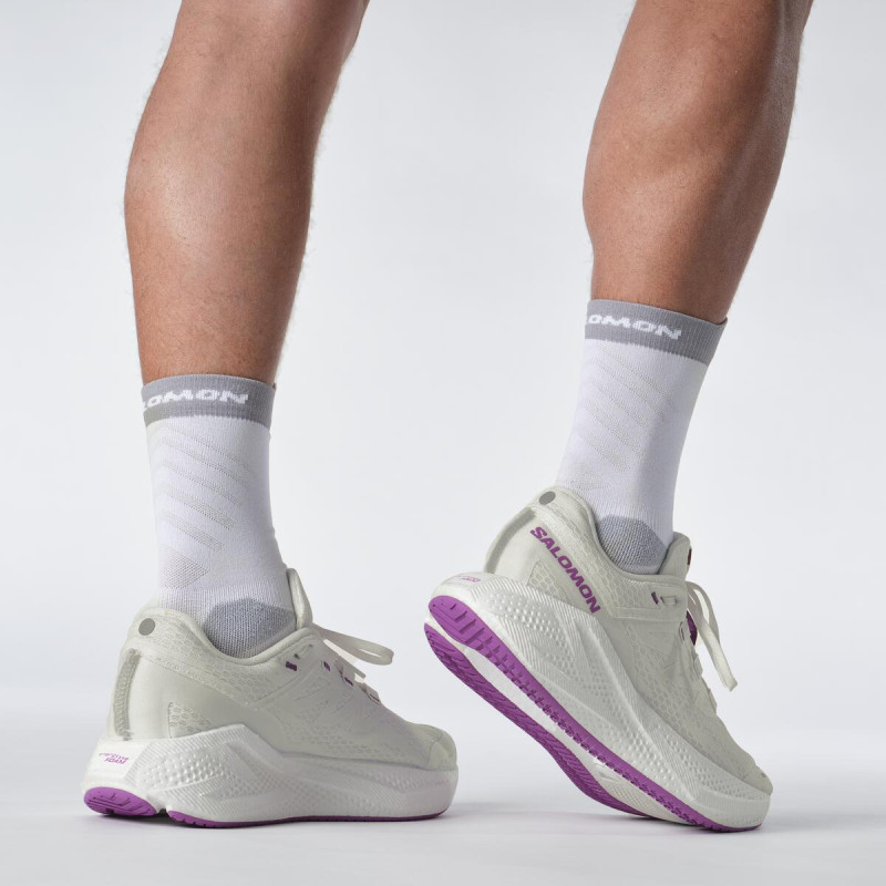 Cestná bežecká obuv Salomon AERO GLIDE 3 White/White/Willowherb 7
