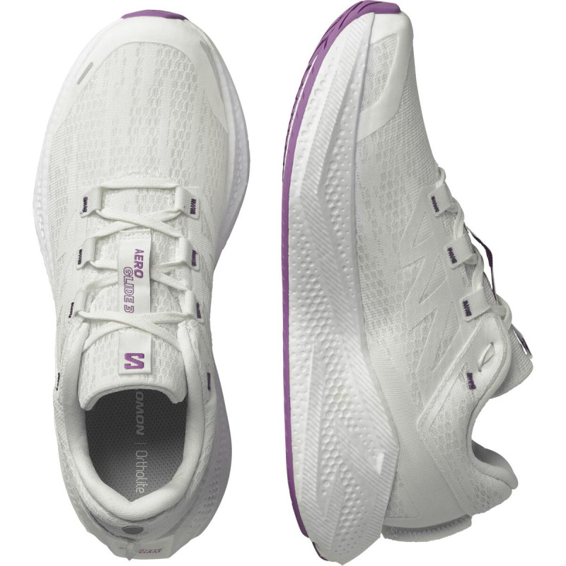 Cestná bežecká obuv Salomon AERO GLIDE 3 White/White/Willowherb 5