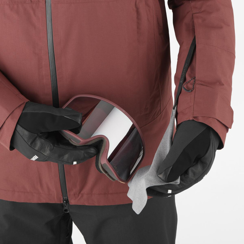 Bunda SALOMON TRANSFER PUFF JACKET M RUM RAISIN 5