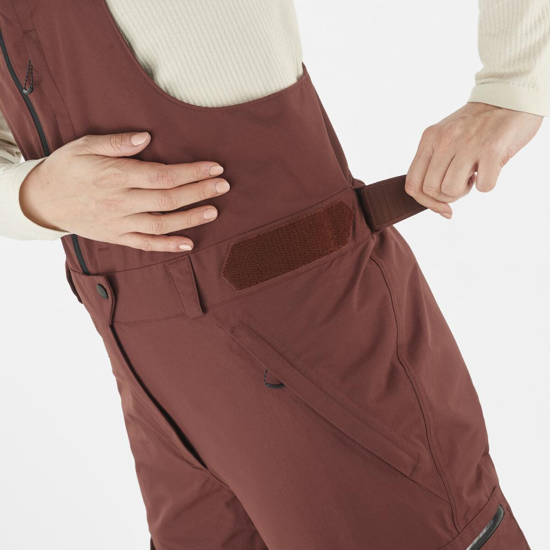 Oteplovačky BASHLEY BIB PANT W RUM RAISIN 3