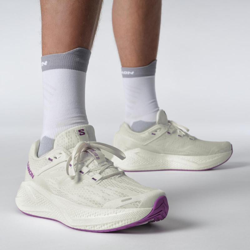 Cestná bežecká obuv Salomon AERO GLIDE 3 White/White/Willowherb 6