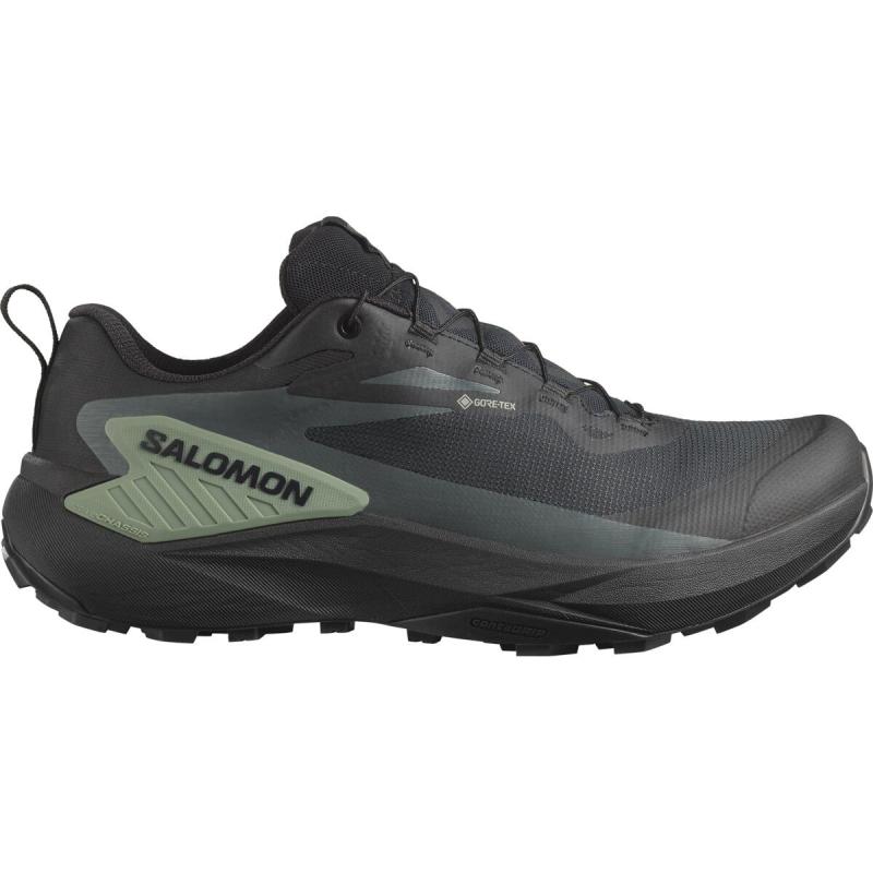 Nepremokavá bežecká obuv Salomon GENESIS GTX Black / Agave Green / Urban Chic