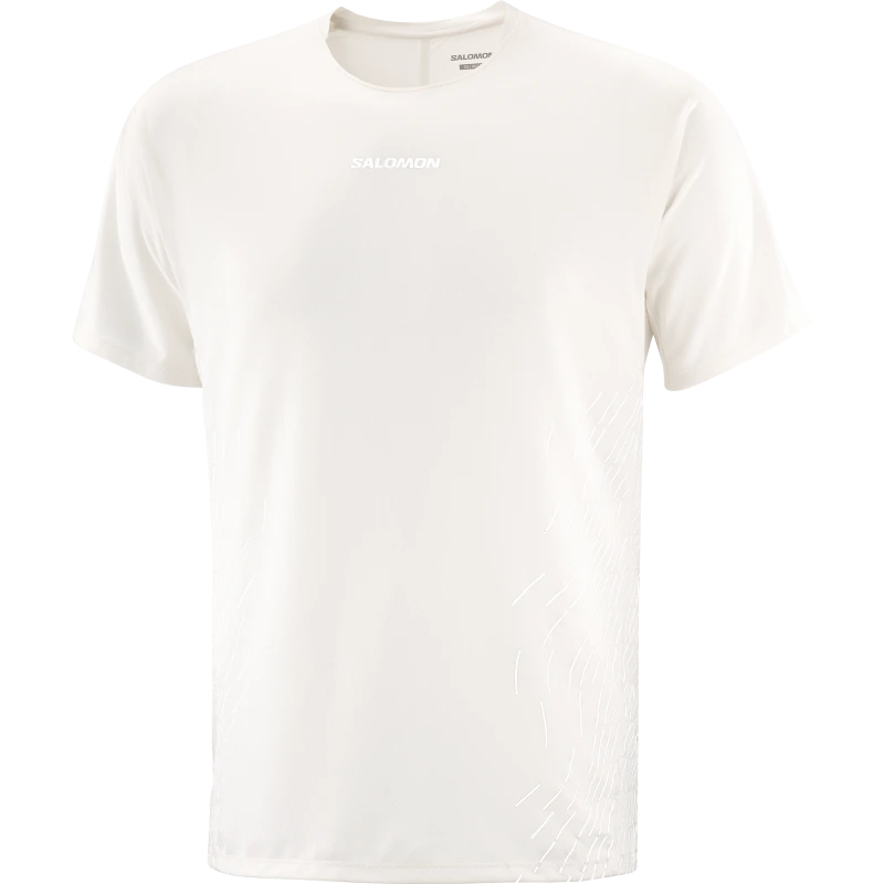 Bežecké tričko Salomon SENSE AERO SS TEE GFX M WHISPER WHITE / WHITE