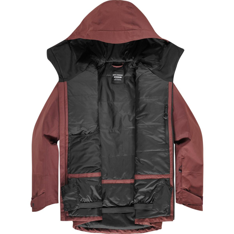 Bunda SALOMON TRANSFER PUFF JACKET M RUM RAISIN 4