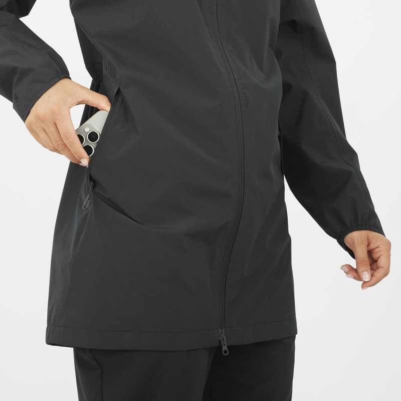 Bunda SALOMON OUTSCAPE 2L LONG JKT S W DEEP BLACK 5