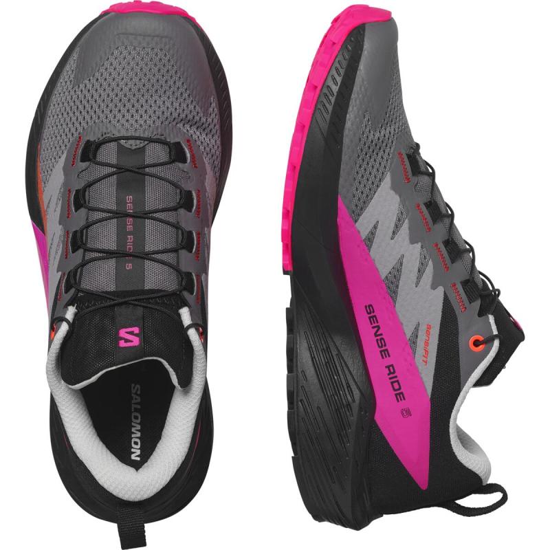 Dámska bežecká obuv Salomon SENSE RIDE 5 W Pkiten/Black/Pink G
