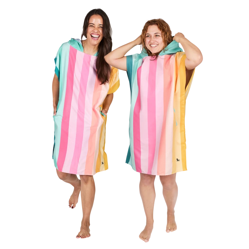 Dospelácke pončo Dock and Bay Quickdry Hooded Poncho - Coastal Candy 4