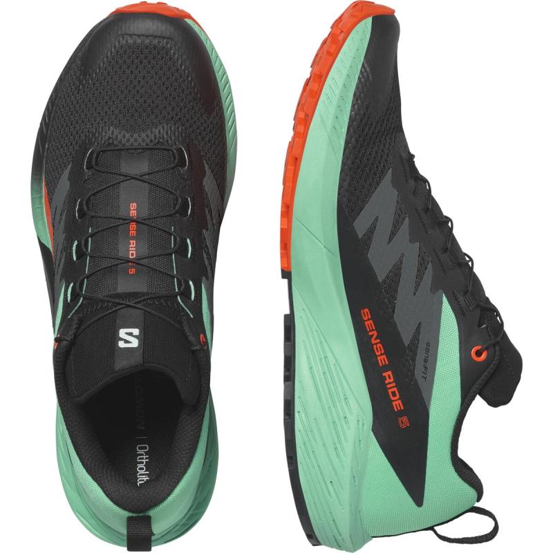 Pánska bežecká obuv Salomon SENSE RIDE 5 Black/Bay/Chert