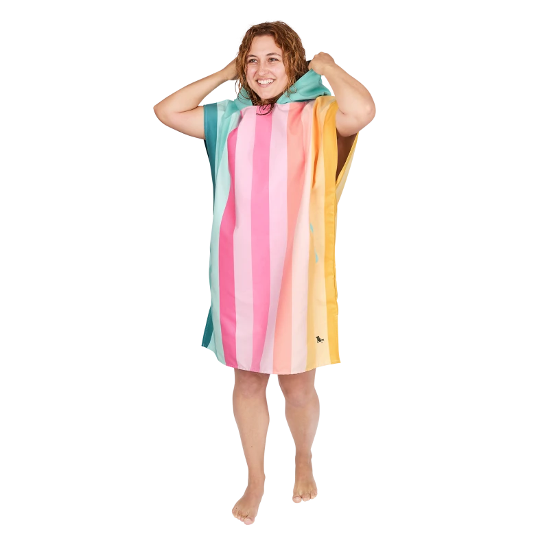 Dospelácke pončo Dock and Bay Quickdry Hooded Poncho - Coastal Candy 1