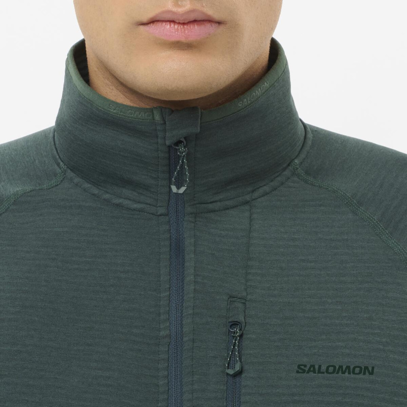 Pánska stredná vrstva Salomon SNTIAL LIGHTWARM FZ GREEN GABLES 5