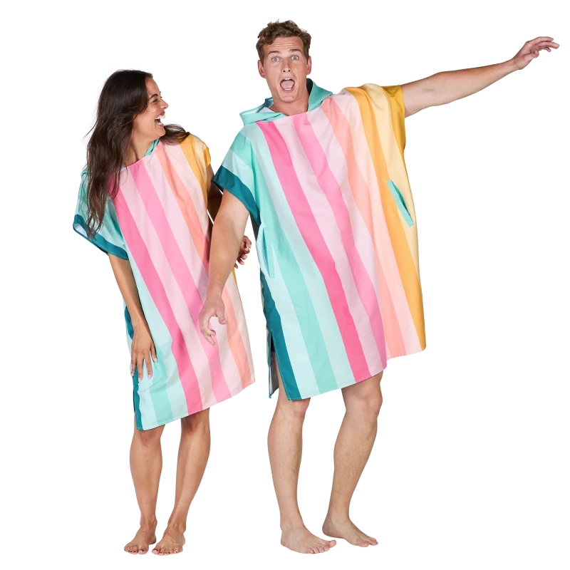 Dospelácke pončo Dock and Bay Quickdry Hooded Poncho - Coastal Candy 5