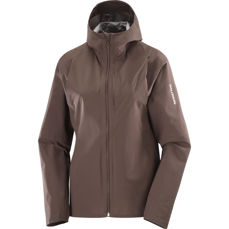 Dámska bežecká bunda Salomon BONATTI TRAIL JKT W Coffee Bean