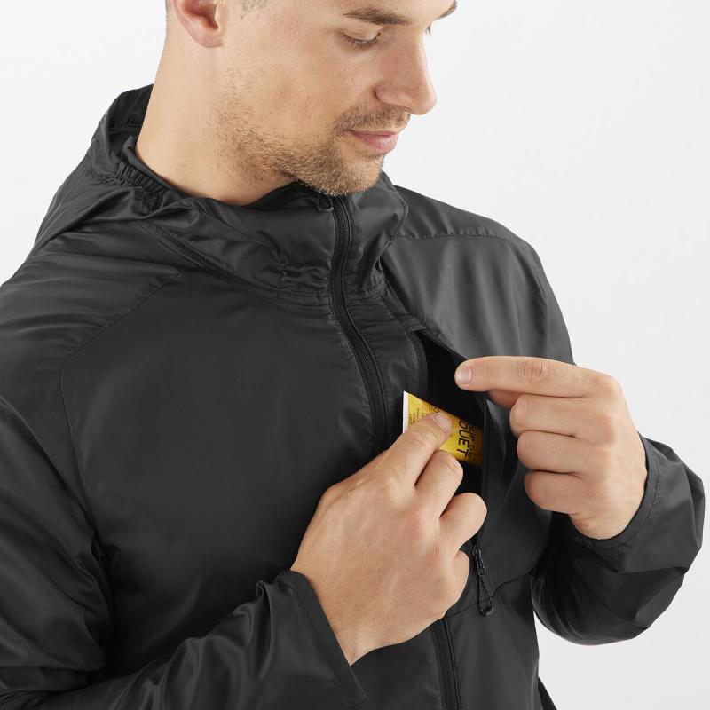 Bežecká bunda Salomon BONATTI CROSS WIND JKT M Deep Black