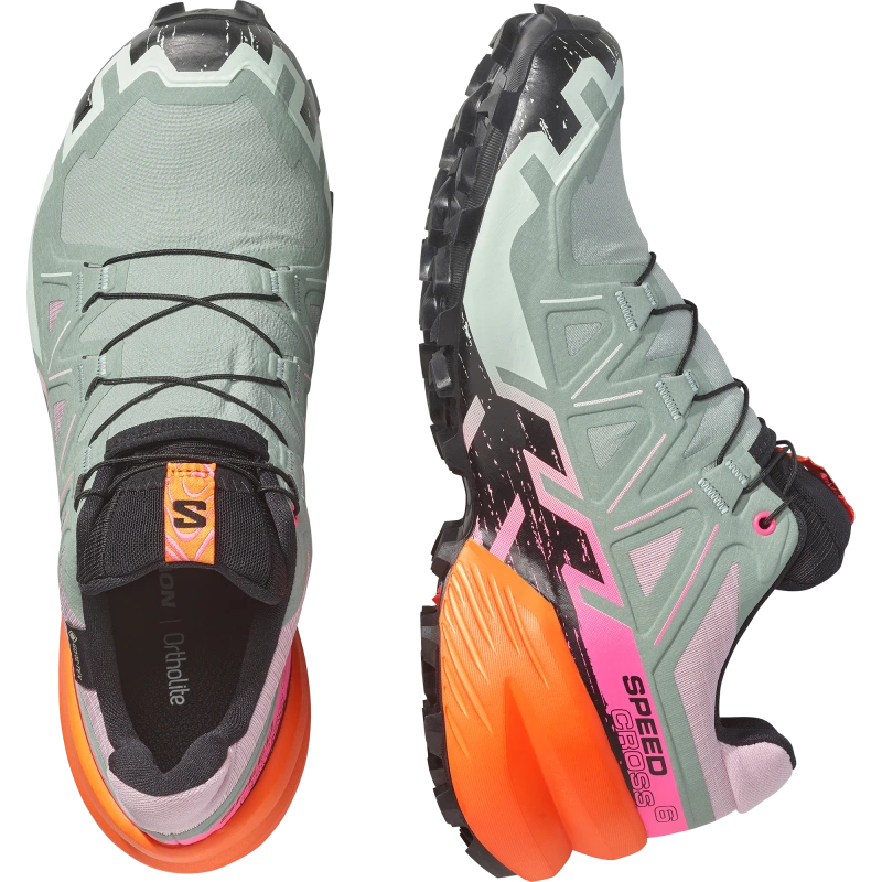 Dámska trailová obuv Salomon Obuv SPEEDCROSS 6 STORM GTX W Black / Green Milieu 3
