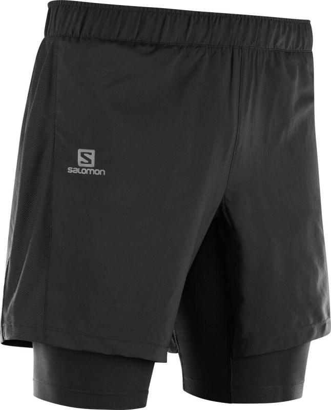 Bežecké nohavice Salomon AGILE TWINSKIN SHORT M Black