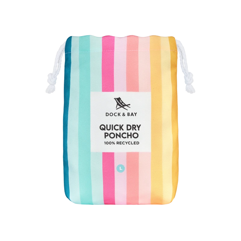 Dospelácke pončo Dock and Bay Quickdry Hooded Poncho - Coastal Candy 3