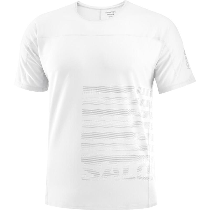 Bežecké tričko Salomon SENSE AERO SS TEE GFX M WHITE/Fro
