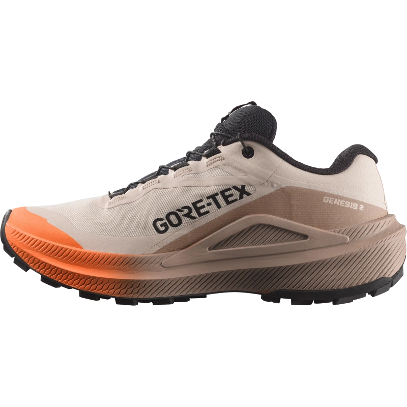 Nepremokavá dámska bežecká obuv Salomon GENESIS 2 GTX W Rainy Day / Desert Tan 4