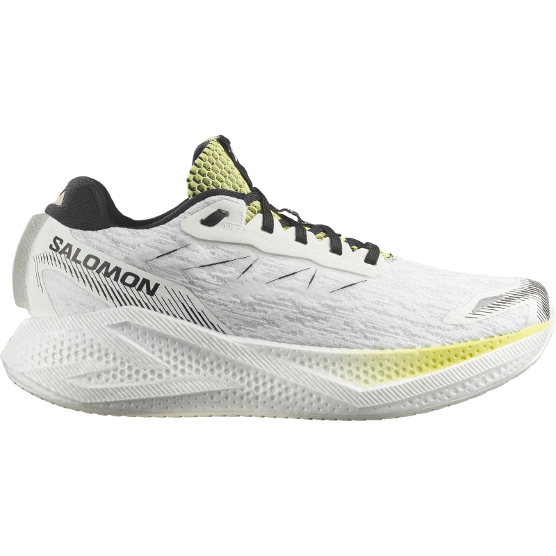 Pánska cestná bežecká obuv Salomon AERO GLIDE 4 White / Sunny Lime