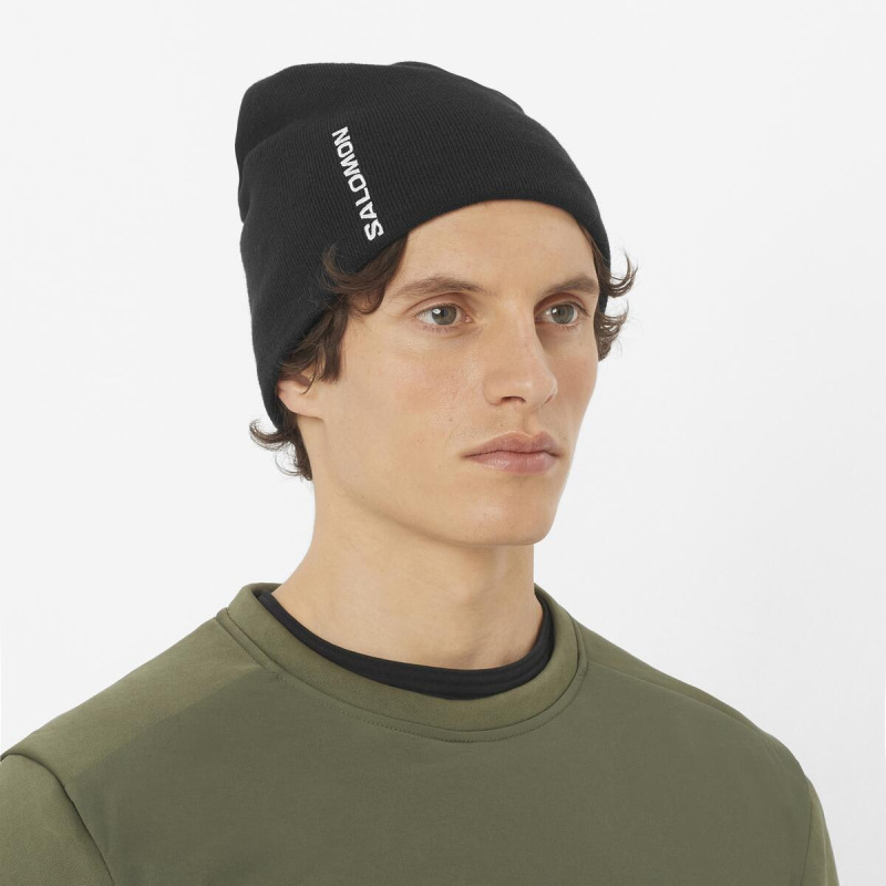 Zimná čiapka SALOMON GRAPHIC BEANIE DEEP BLACK 1
