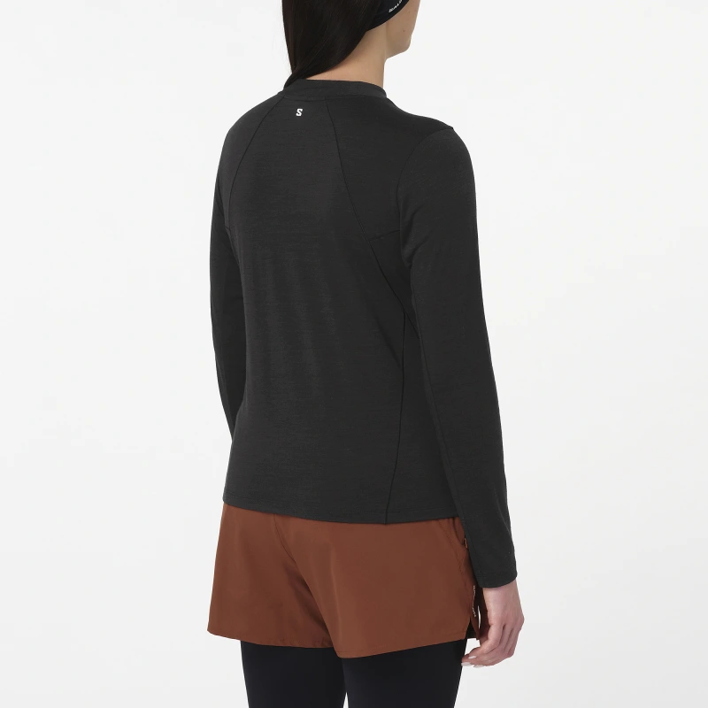 Dámske tričko Salomon SENSE MERINO LS TEE W BLACK 3