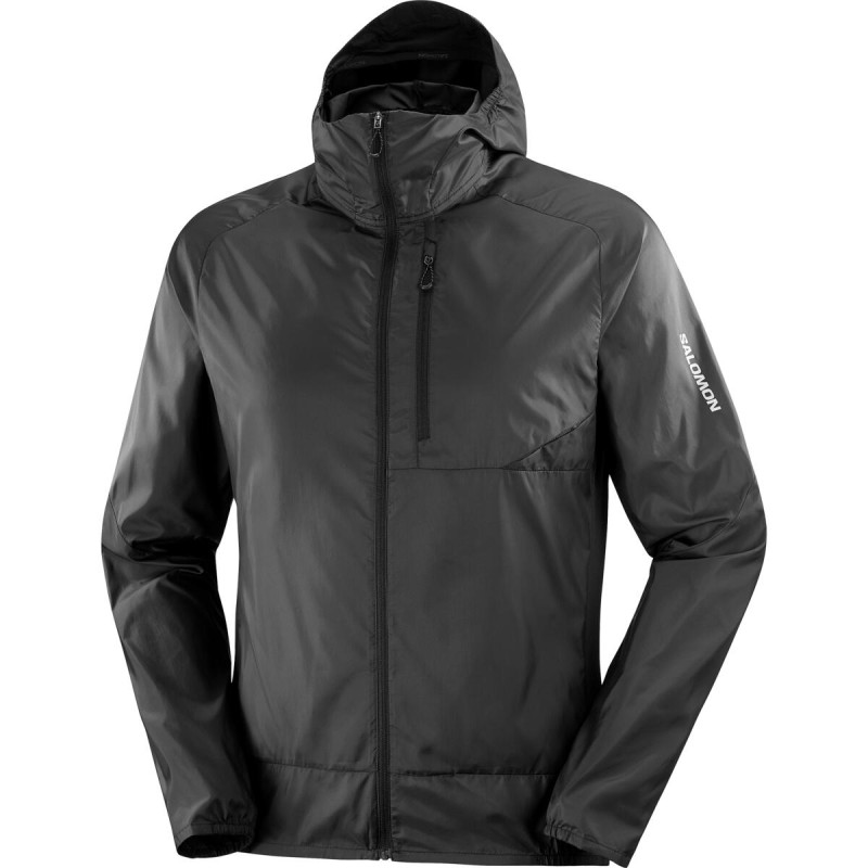 Bežecká bunda Salomon CROSS WIND JKT M DEEP BLACK