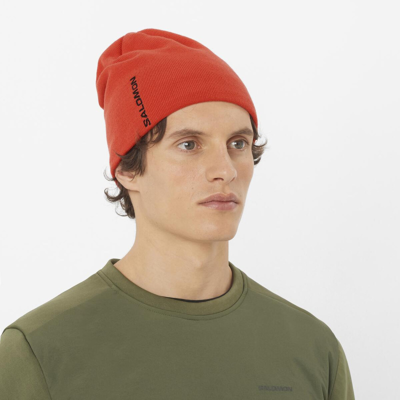 Zimná čiapka SALOMON GRAPHIC BEANIE CHERRY TOMATO 1