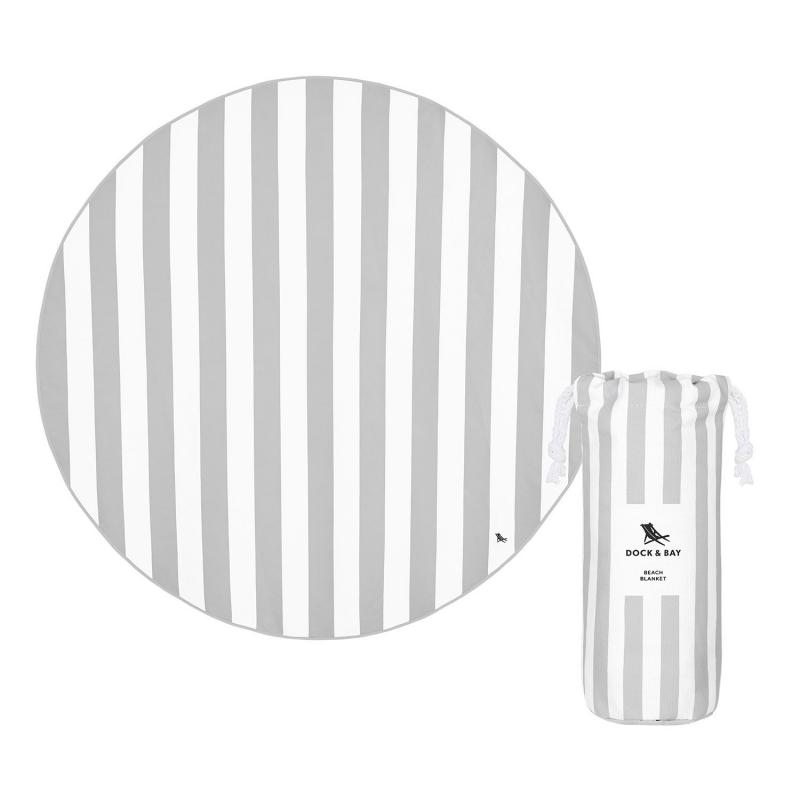 Plážový uterák DOCK&BAY ROUND Goa Grey