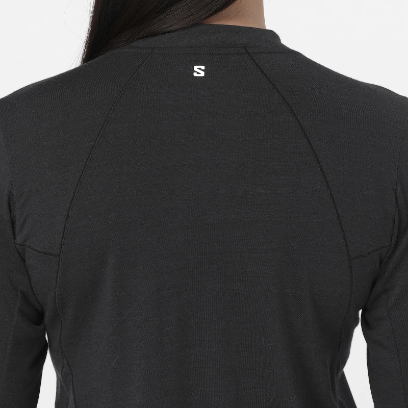 Dámske tričko Salomon SENSE MERINO LS TEE W BLACK 2