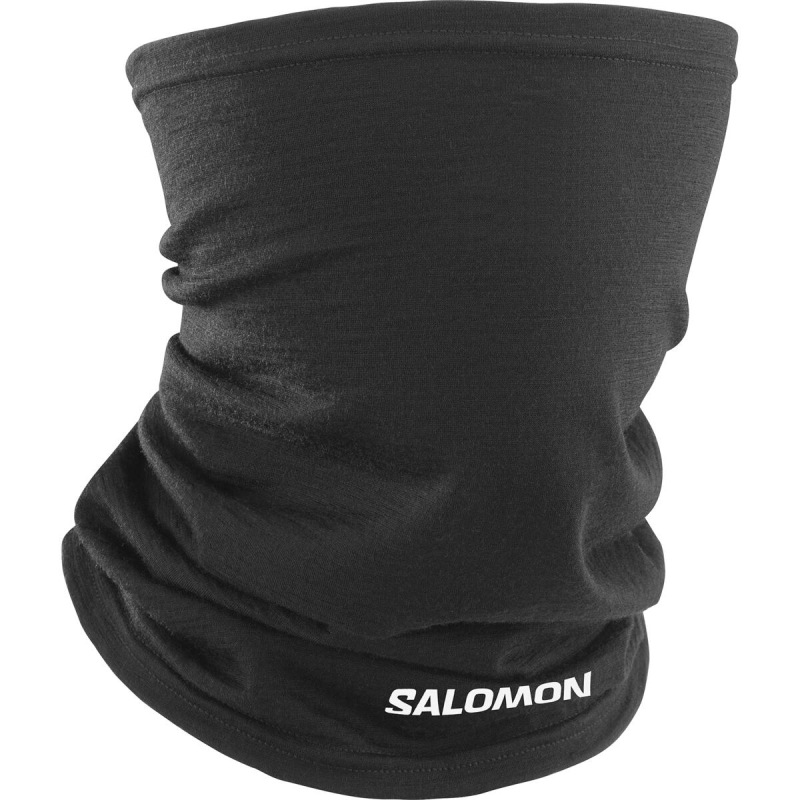 Nákrčník salomon MERINO NECK GAITER U DEEP BLACK/WHITE