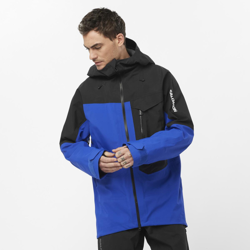 Pánska bunda SALOMON MOON PATROL GTX JKT M DEEP BLACK/Sur 1