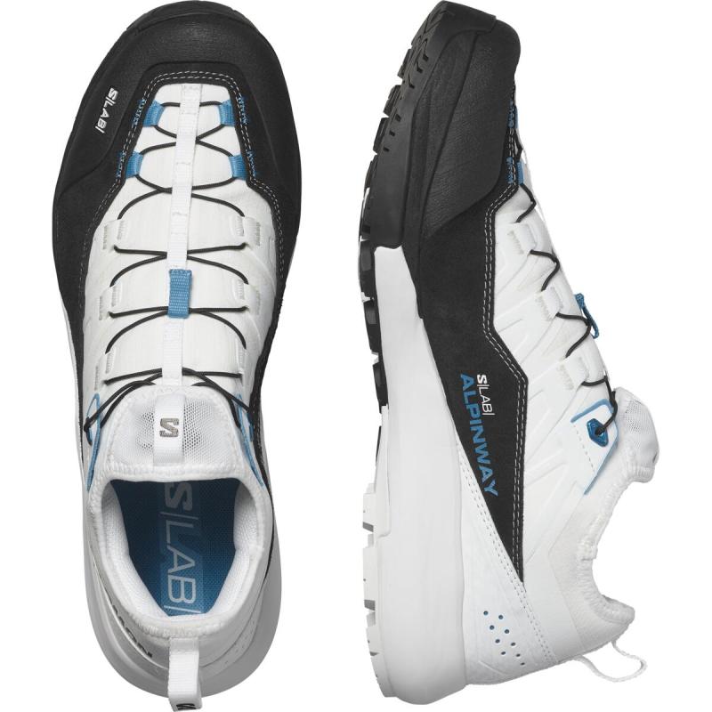 Outdoorová obuv Salomon S/LAB ALPINWAY White / Black / Transcend Blue