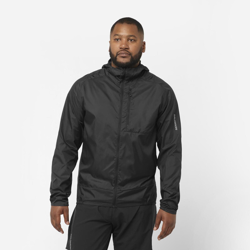 Bežecká bunda Salomon CROSS WIND JKT M DEEP BLACK 2