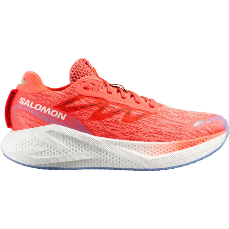 Pánska cestná bežecká obuv Salomon AERO GLIDE 4 Neon Flame/White