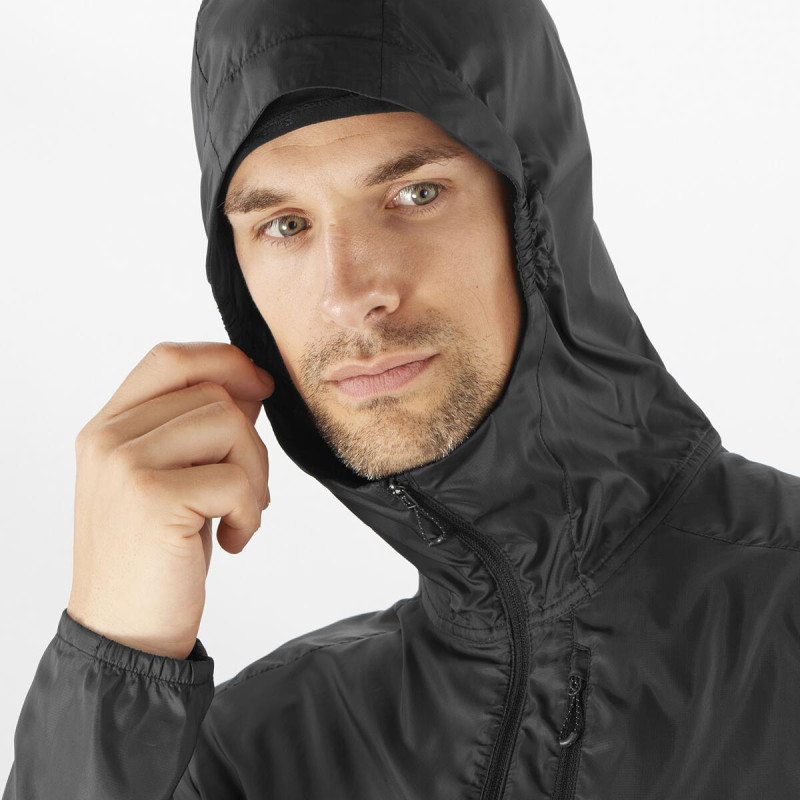 Bežecká bunda Salomon CROSS WIND JKT M DEEP BLACK 4
