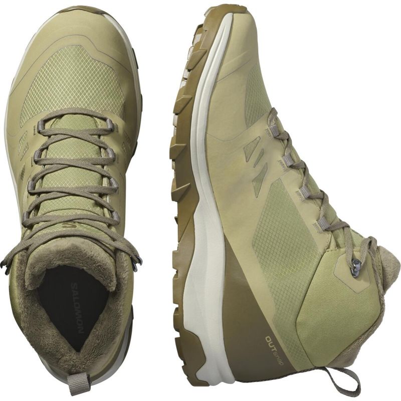 Pánska zimná obuv Salomon OUTsnap CSWP Aloe / Stone Gray / Coyote 5