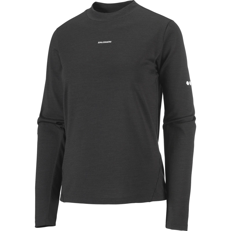 Dámske tričko Salomon SENSE MERINO LS TEE W BLACK