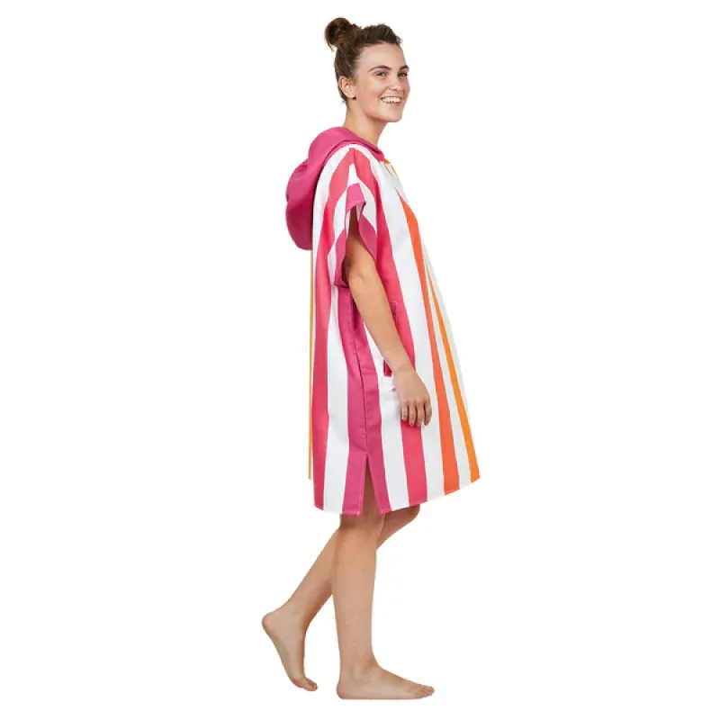 Dospelácke pončo Dock and Bay Quickdry Hooded Poncho - Peach Sunrise