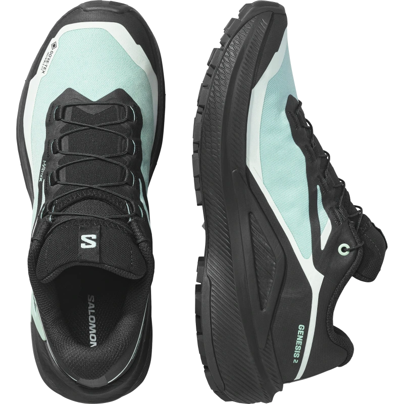 Nepremokavá dámska bežecká obuv Salomon GENESIS 2 GTX W Lichen / Black 5